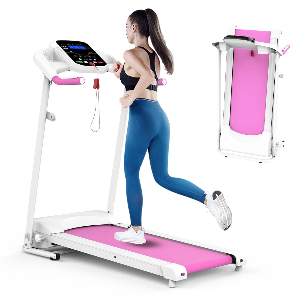 Portable Folding Treadmill Incline Electric Walking Running Machine V367005