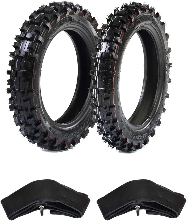 Motocross Front and Rear Tires with 2 Heavy Duty Tubes, Pack of 2 Y895307