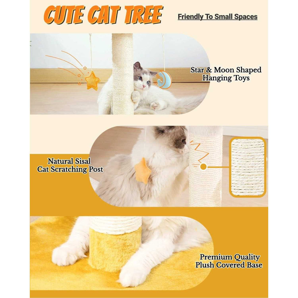 Cat Scratching Post with Bed Cat Tree Tower Z508647