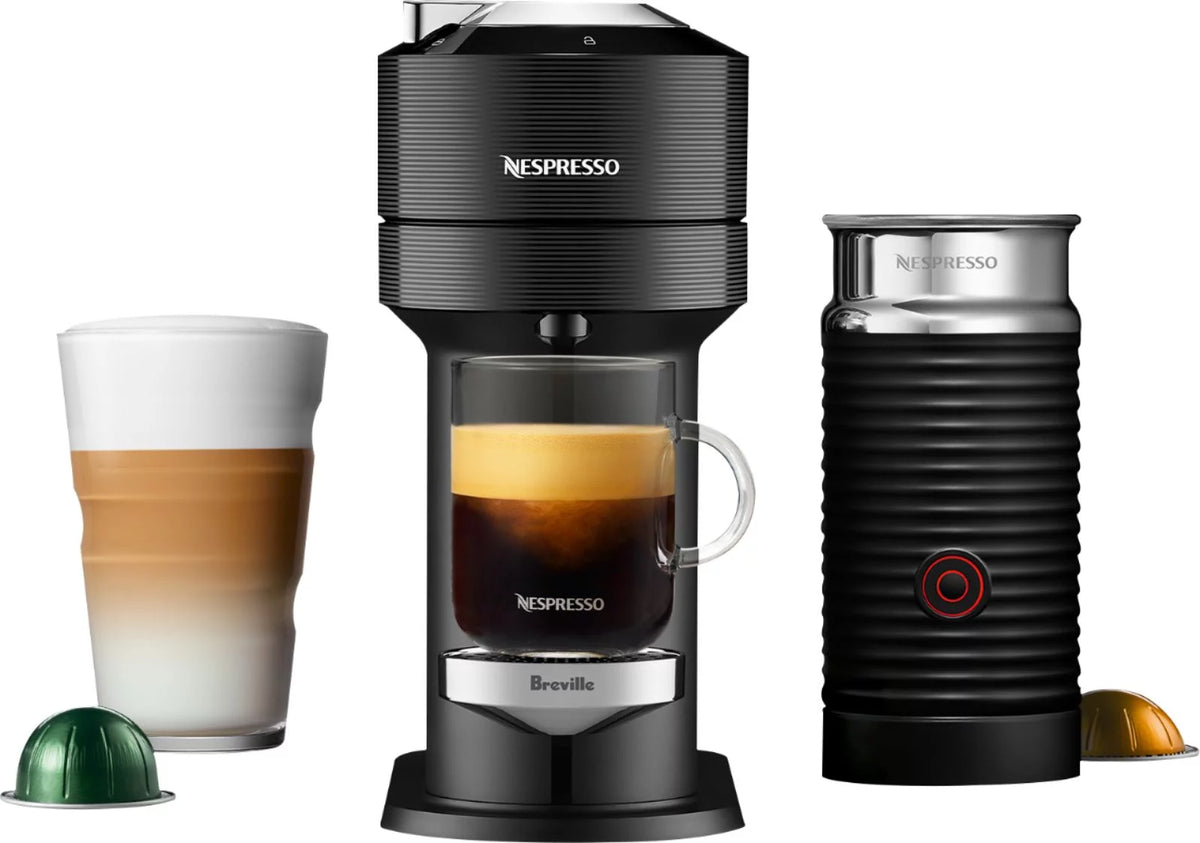 Black Coffee Maker with Milk Frother Q49678